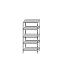Raft metalic GRI 5 polițe METAL 180 kg/poliță 200x100x50 cm montaj cu SURUB