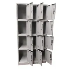 Vestiar metalic, 12 compartimente 3x4, 900x500x1800mm, gri, B808 B4U