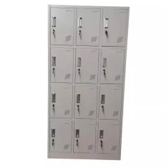 Vestiar metalic, 12 compartimente 3x4, 900x500x1800mm, gri, B808 B4U, montat