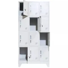 Vestiar cusetat 3x4 cu 12 compartimente - 900x500x1800mm B808 CU PICIOARE FIXE