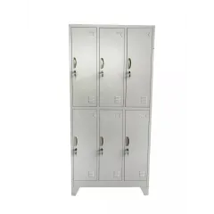 Vestiar cusetat 3x2 cu 6 compartimente cu picioare 900x450x1800mm