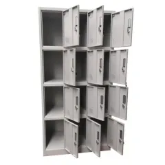 Vestiar metalic, 12 compartimente 3x4, 900x500x1800mm, gri, B808, B4U, la palet