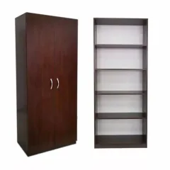 Dulap pentru birou Rubin din PAL 2 uși 5 rafturi 75x40x187 cm WENGE cu încuietoare