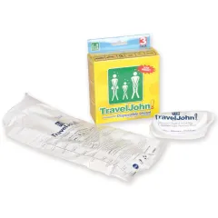 Set 3 saci pentru urina  TRAVELJOHN cu gelificare instant, punga super absorbanta care transforma instantaneu urina in gel