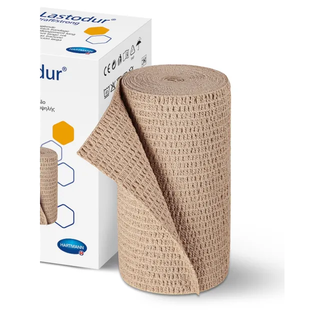Fasa elastica pentru compresie puternica culoare maro Hartmann LASTODUR 20 cm x 7 m, 1 buc