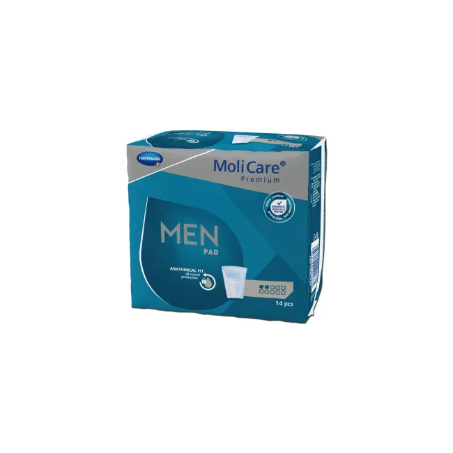 Tampoane pentru incontinenta ușoară Hartmann MoliCare  MEN PAD 2 picături, 14 buc