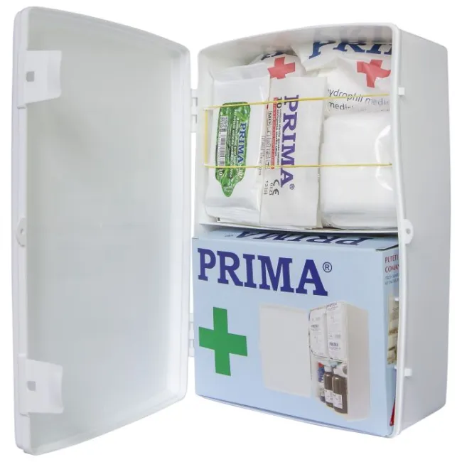 Trusa sanitara de prim ajutor nedetasabila pentru fixare pe perete obligatorie pentru institutii si societati comerciale