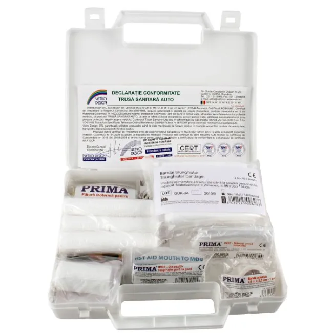 Trusa sanitara de Prim Ajutor Auto
