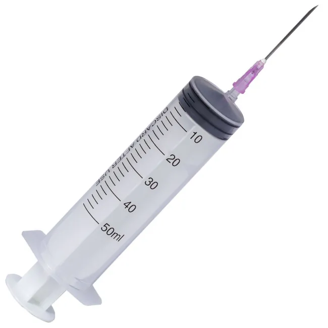 Seringa 50 ml cu ac G18 si cu filet luer lock, 25 buc