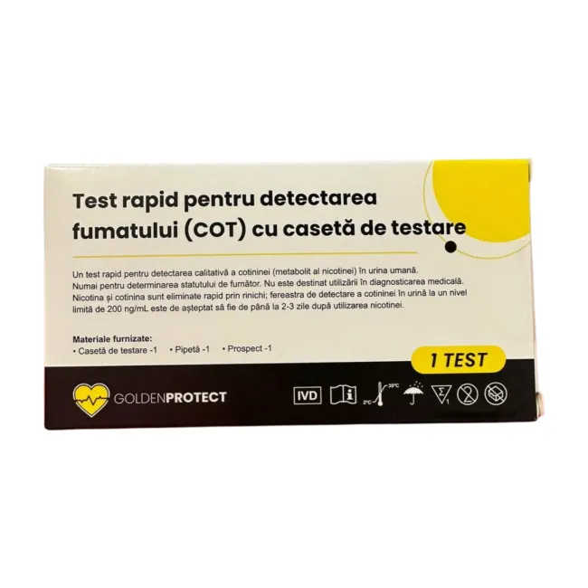 Test Rapid Cotinină (Nicotină) – Detectarea Fumatului din Urină (200 ng/mL)