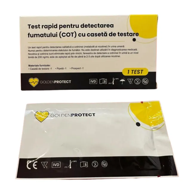 Test Rapid Cotinină (Nicotină) – Detectarea Fumatului din Urină (200 ng/mL)