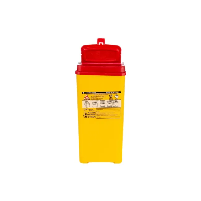 Cutie deșeuri înțepătoare-tăietoare, din polipropilenă, avizată ADR, 1,5 L