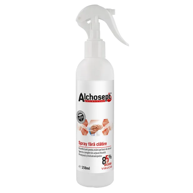 Dezinfectant spray igienic și chirurgical pentru maini si tegumente Alchosept, 250 ml