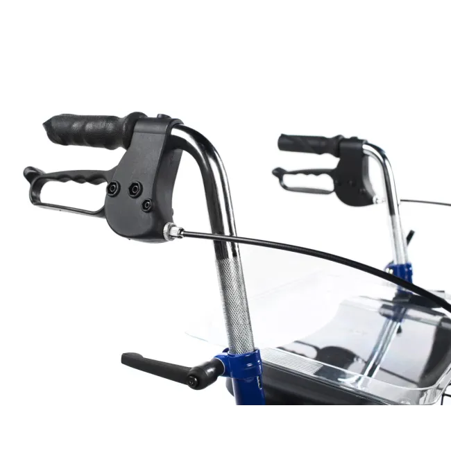 Rolator de Exterior cu 4 Roți, Coș Metalic și Tavă, Max. 130 kg