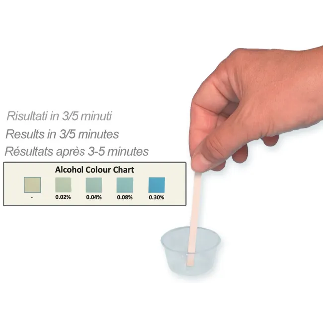 Test rapid din saliva pentru detectarea consumului de alcool, pentru uz profesional