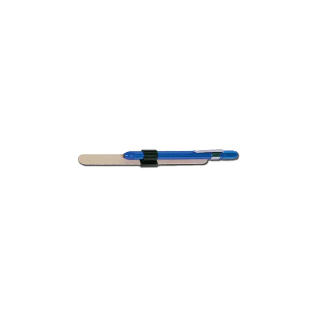 Lanterna tip stilou cu suport pentru spatula linguală, culoare albastru, Gima