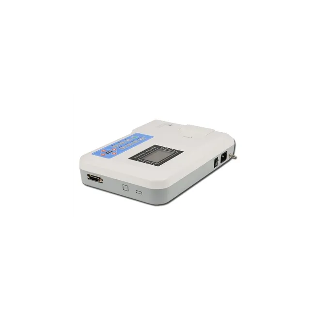 Electrocardiograf Digital Portabil cu 1 Canal – Ecran LCD, Imprimantă Termică de Înaltă Rezoluție, Achiziție 12 Derivații și Protecție la Defibrilare
