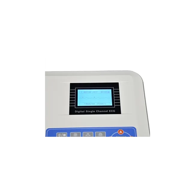 Electrocardiograf Digital Portabil cu 1 Canal – Ecran LCD, Imprimantă Termică de Înaltă Rezoluție, Achiziție 12 Derivații și Protecție la Defibrilare
