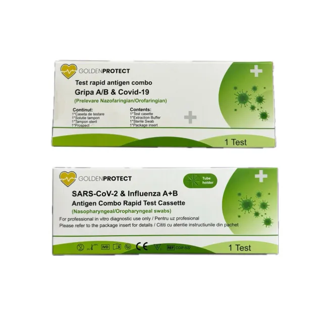 Test Combo 3-în-1 Gripă A/B + COVID-19 (Model COIF-522) – Certificat Lista Comună UE