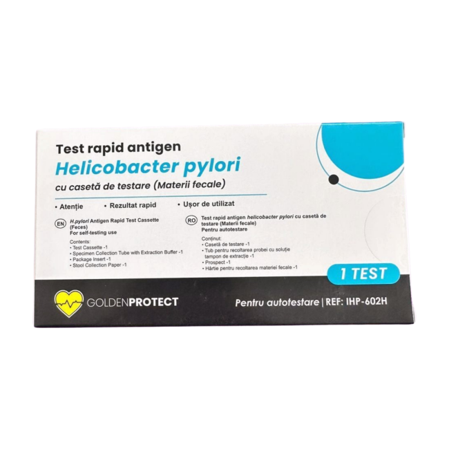 Test rapid pentru helicobacter (H. pylori), pentru autotestare, Golden Protect , CE0123