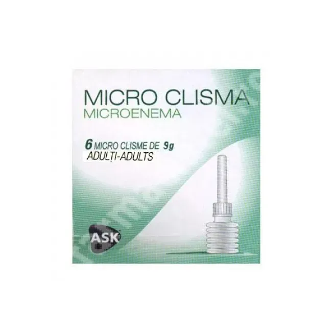 Microclisma pentru adulti Microenema, 6 buc / cutie