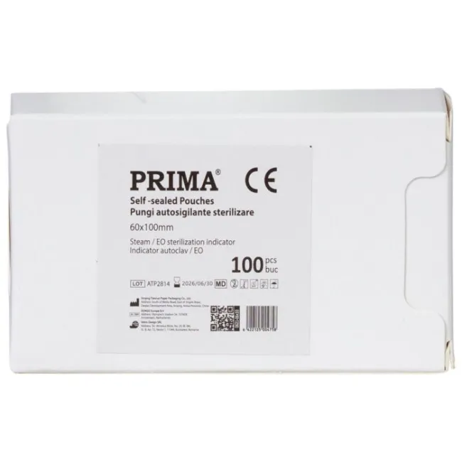 Pungi Sterilizare Autosigilante Autoclav, 60x100mm(50x40mm), 100 bucati