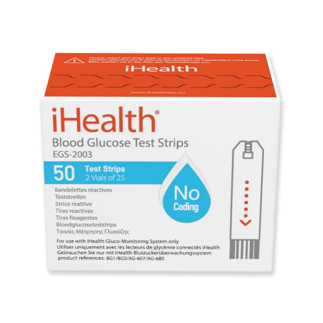 Benzi iHealth Glucoză 50 buc/Cutie