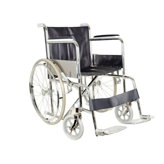 Scaun cu rotile pliabil, șezut 46 cm, sarcina maxima suportata 100 kg