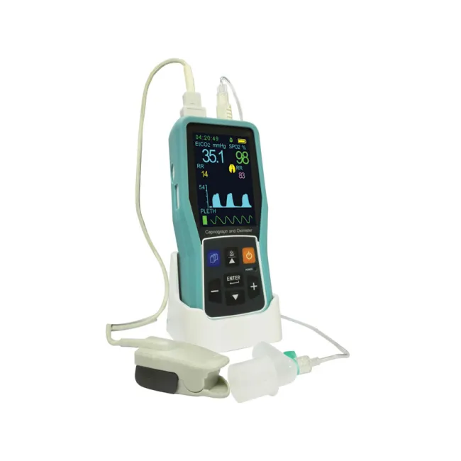 Capnograf si oximetru portabil pentru pacienți in condiții severe