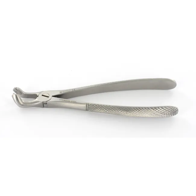 Cleste pentru extracție din oțel inoxidabil pentru molari inferiori de gradul trei, lungime 17,5 cm