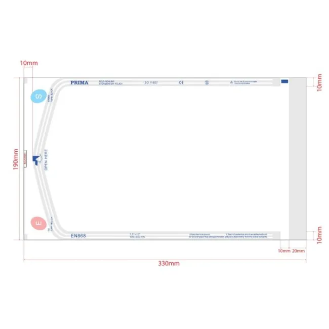 Pungi Sterilizare Autosigilante Autoclav, 190x330mm(170x275mm), 100 bucati