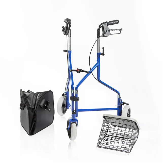 Cadru de mers pliabil cu 3 roti, sarcina maxima 120 kg
