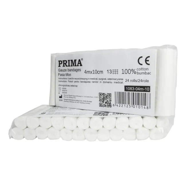 Fasa din tifon cu banderola din hartie, 4mx10cm, 24 role