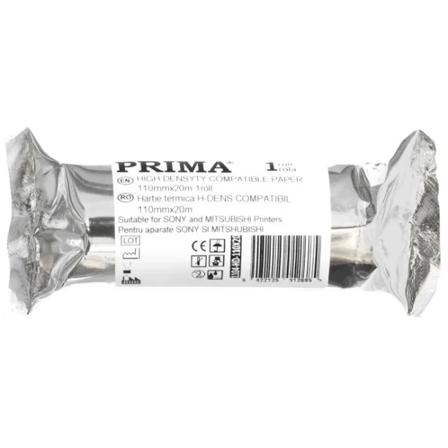 Hartie termica SONY/MITSUBISHI, high-density, caroiaj rosu, 110mmx20m