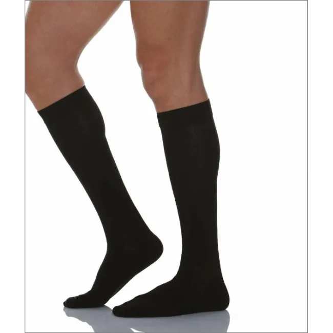 Sosete bumbac pana la genunchi, unisex, compresie medie 18-22 mmHg negru, RELAXSAN