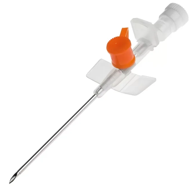 Catetere I.V. (Branule) cu aripioare si port inject G14, cutie 100 buc