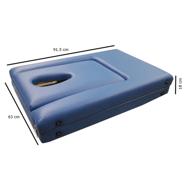 Masă de masaj pliabilă din aluminiu cu orificiu facial – tip geantă