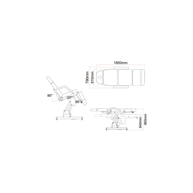 SCAUN AMIRA - electric 2 motoare - albastru