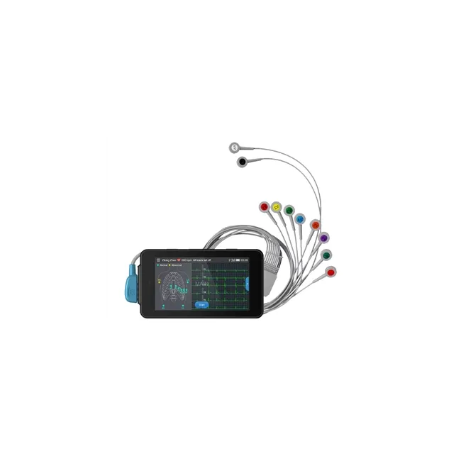 Electrocardiograf Portabil de Buzunar PCECG-500 – 6/12 Derivații, Ecran Touchscreen, Algoritm Glasgow, Wi-Fi și Cameră HD