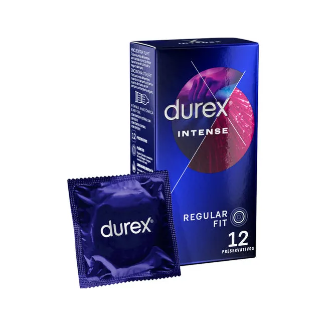 Durex Intense Orgasmic 12 Buc – Prezervative cu Gel Stimulant, Nervuri și Puncte pentru Plăcere Maximă
