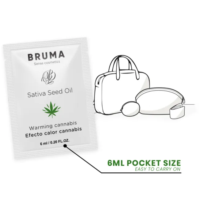 Lubrifiant monodoza 6 ml cu efect de încălzire si aroma de cannabis