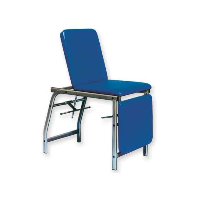 Pat examinare multifuncțional 3 secțiuni – albastru, cu suporturi și bazin inox | Made in Italy