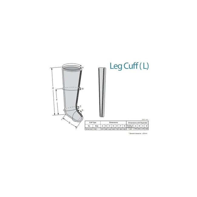 Manșetă pentru picior cu 6 camere – Mărime L (rezervă pentru DOCTOR LIFE MK400)