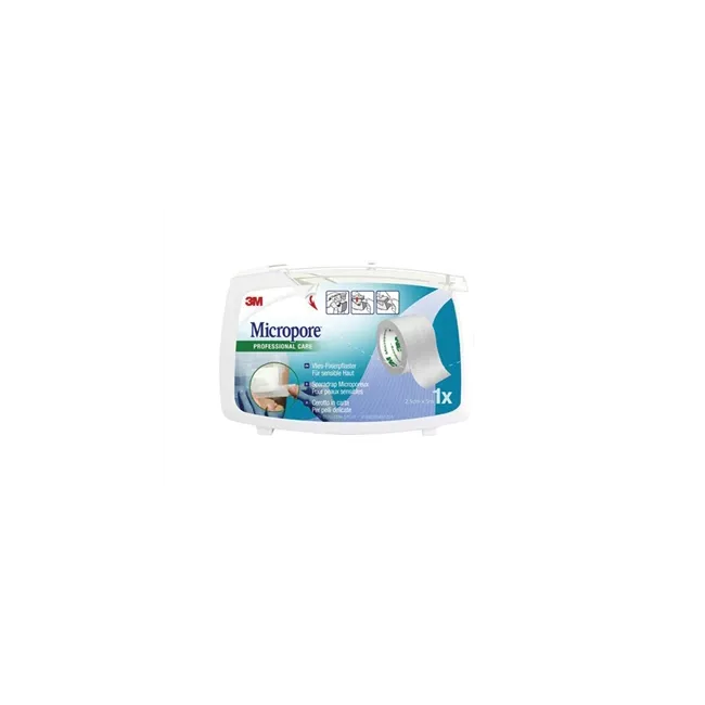 Leucoplast pe suport hârtie hipoalergenica 2,5 cm X 5 m MICROPORE™ ( Bandă de Hârtie Hipoalergenică, 25 mm x 5 m ) 3M