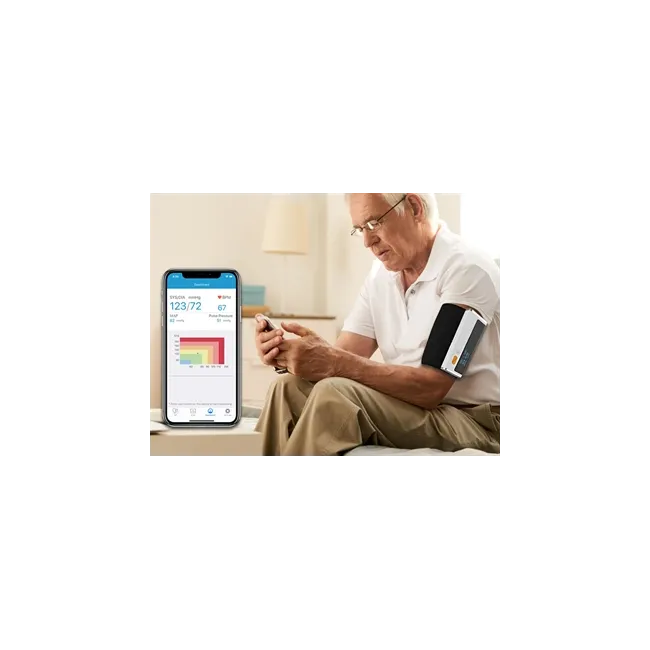 Tensiometru automat de braț cu funcție ECG și Bluetooth
