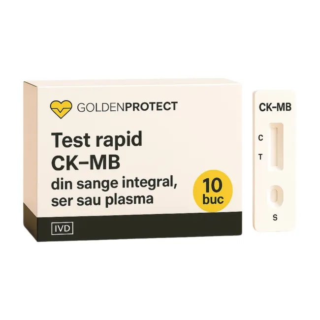 Test Rapid CK-MB în sângele întreg, ser sau plasmă, ca ajutor în diagnosticul infarctului miocardic (IM)