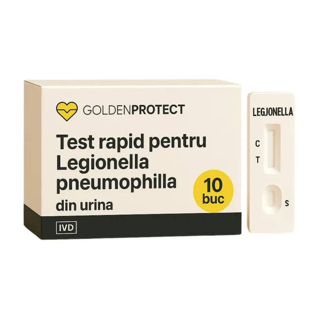 Test rapid pentru pneumonia Legionella in proba de urina umana, ambalat la kit de 10 buc