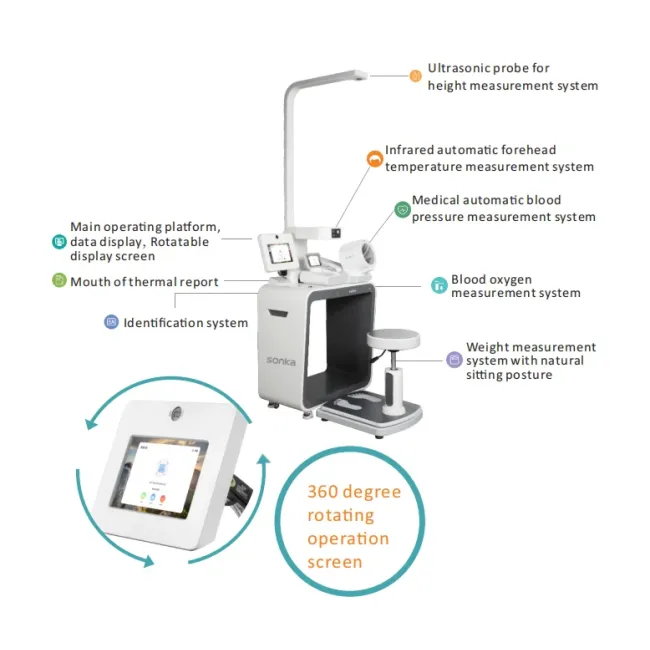 Statie interactiva self-service de control a sanatatii all-in-one