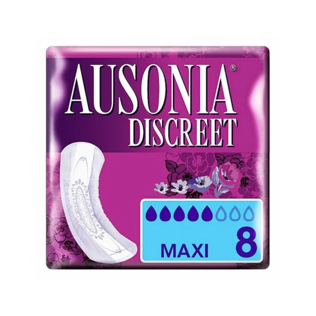 Absorbante pentru Incontinenţă DISCREET MAXI Ausonia, 8 BUC