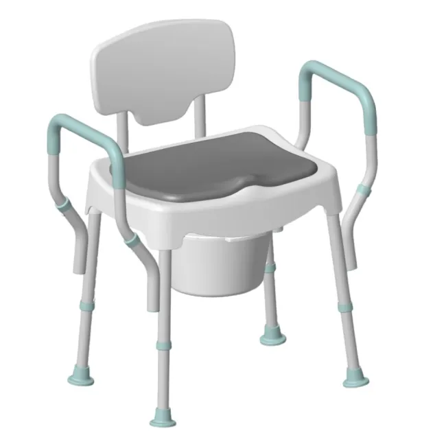 Scaun pentru dus si toaleta cu mânere de sprijin XL - sarcina maxima 227 kg